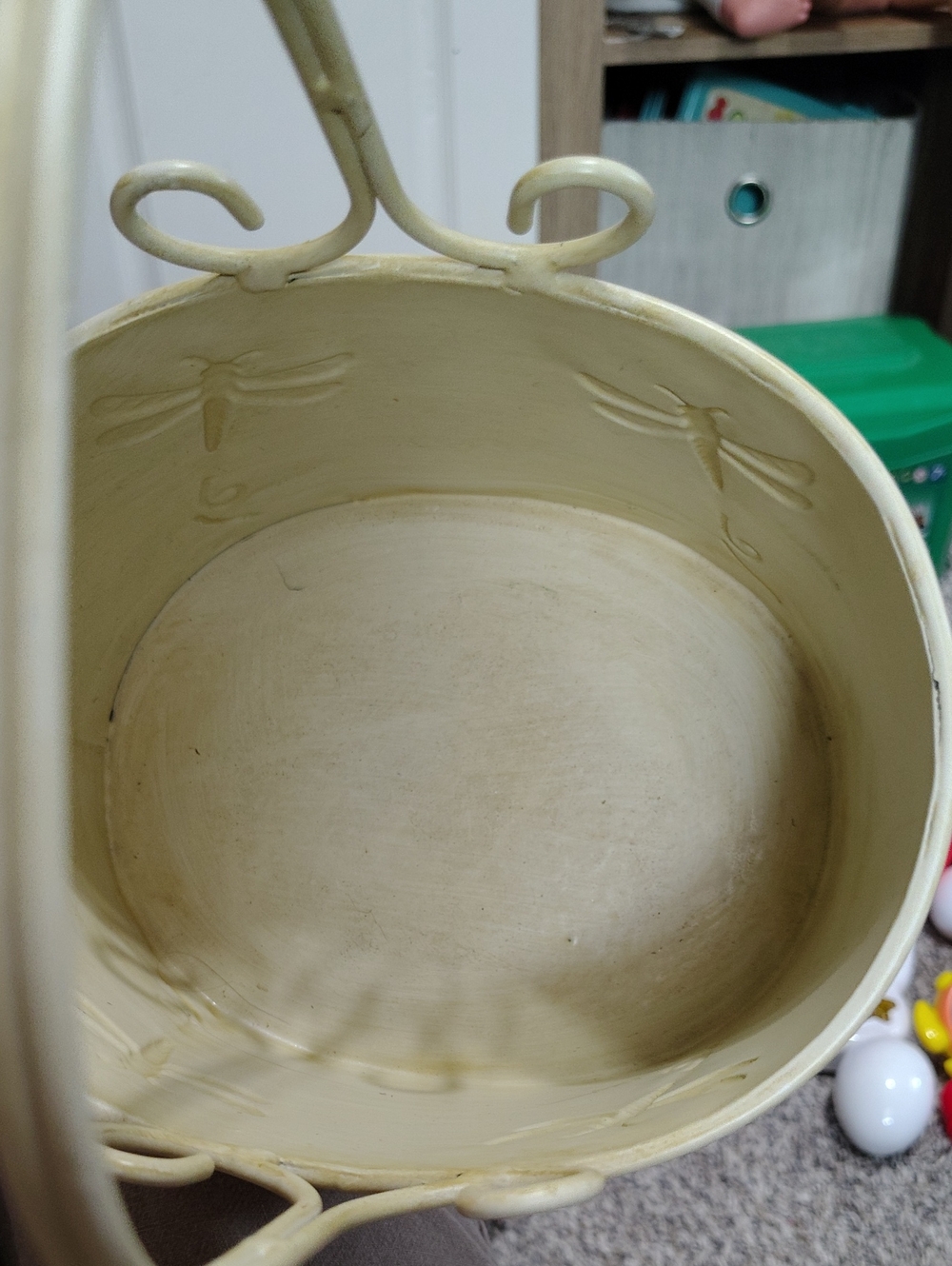 Cream Metal Dragonfly Decorative Caddy - Picture 5 of 8